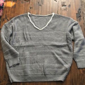 Brand New Gray striped sweater